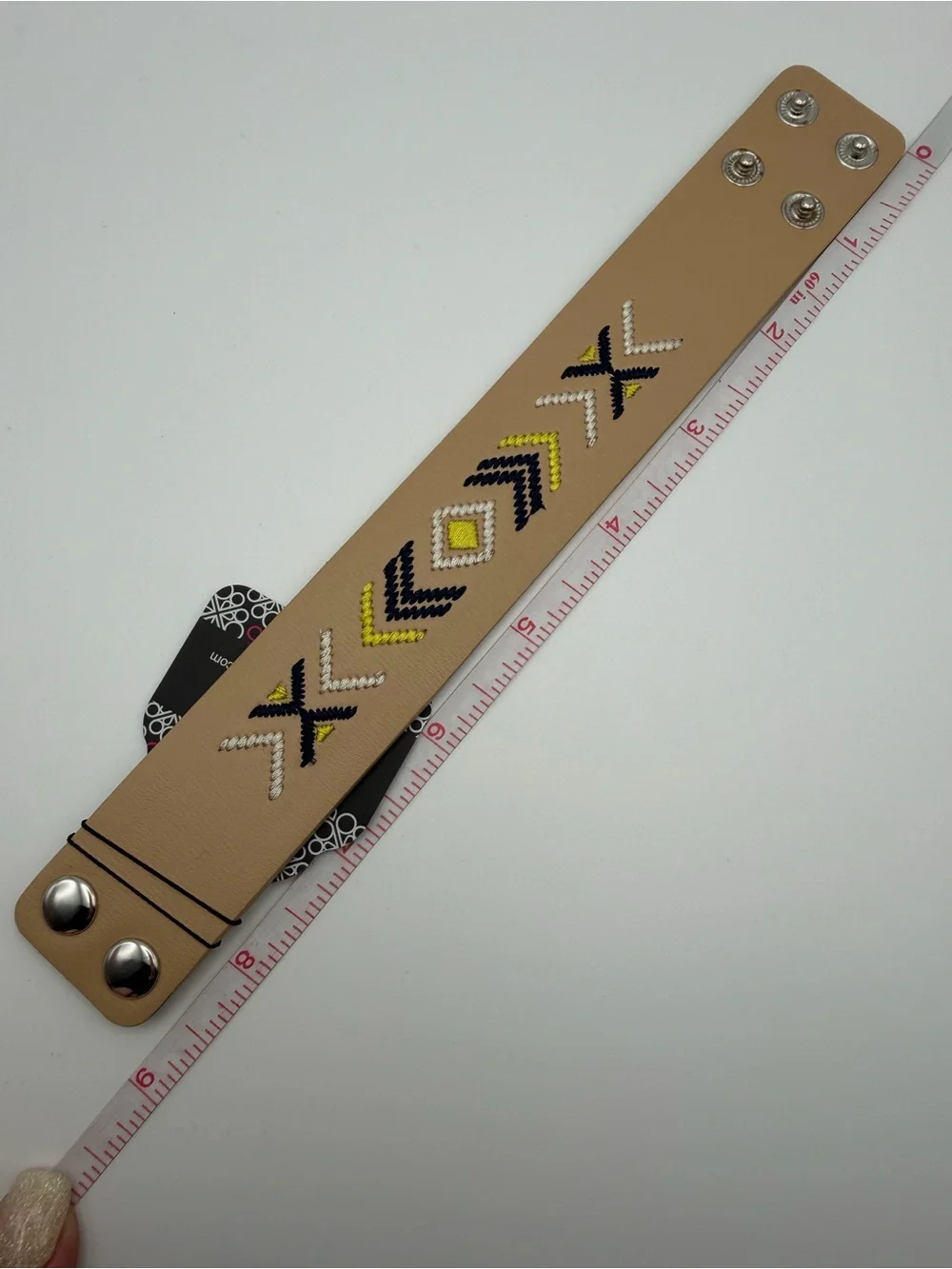 NWT Paparazzi Cliff Glyphs Yellow Urban Bracelet Snap Wrist Cuff Tribal Boho